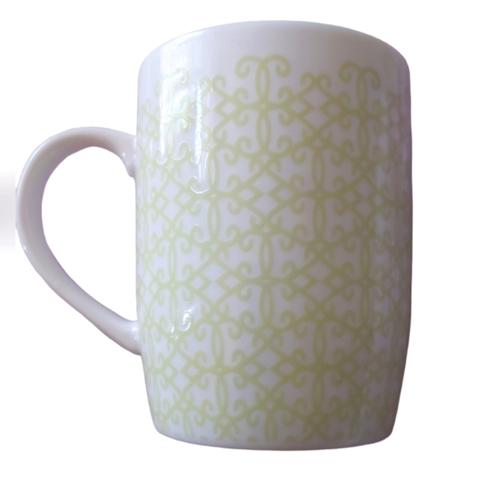 Starbucks 2015 Damask Green and White Mug